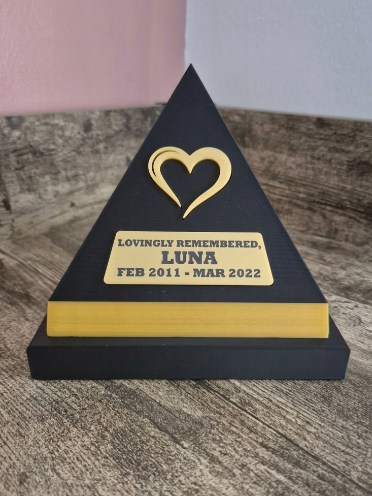 Personalized Pet Memorial Urn, Custom Engraved Keepsake